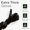 Fifthpulse Disposable Gloves, 4.5 ml Palm, Nitrile, Powder-Free, L, 100 PK, Black FP-FMN100441 - alternate 3